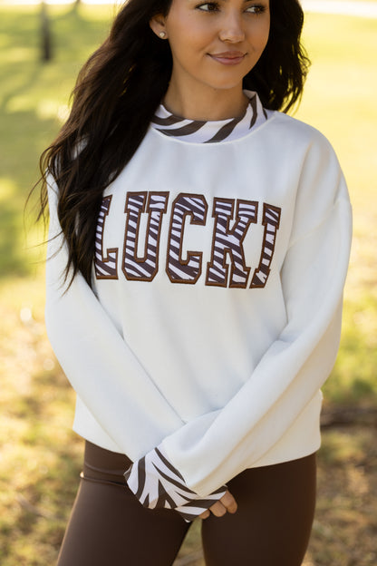 Zebra Lettering Mockneck (PREORDER)
