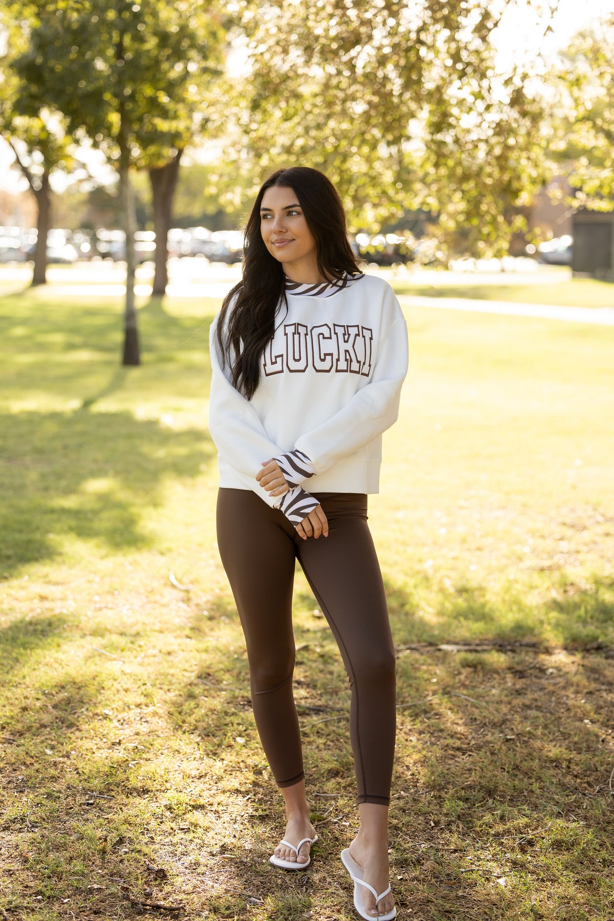 Embroidered Zebra Mockneck